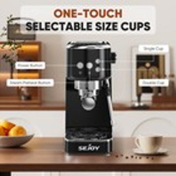 20 Bar Professional Espresso Coffee Machine with Milk Frother - Picture 4 of 7